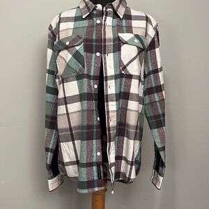 Free Assembly Men's Multicolor Long Sleeve Button-up Shirt